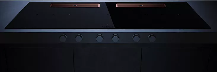 Индукционная варочная панель с вытяжкой Kuppersbusch KMI 12850.0 SR-S Copper