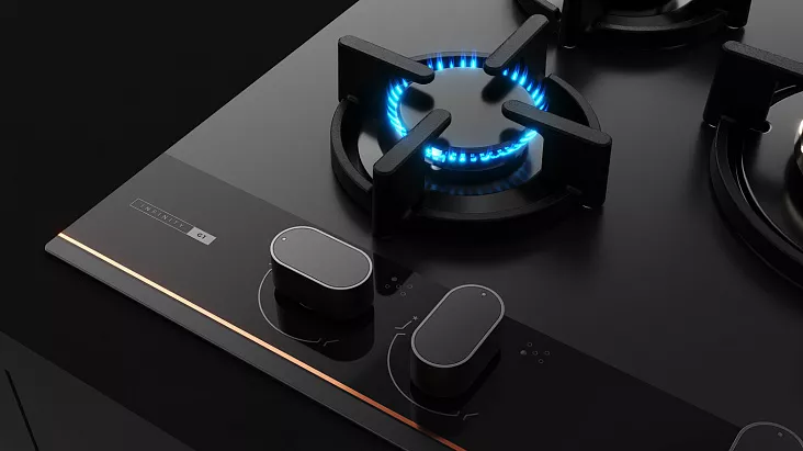 Газовая варочная панель Teka GBC 75-G1 GBN Infinity Matt Black
