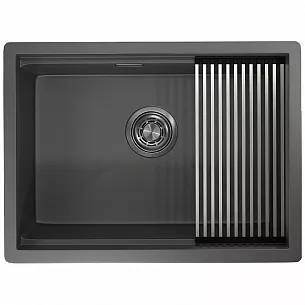 Кухонная мойка GRANULA KS-6045U, Графит матовый