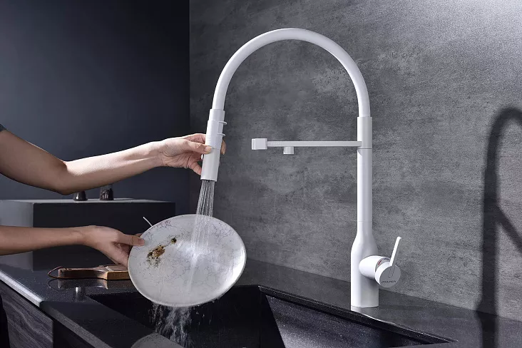 Смеситель для кухни Paulmark MAGNETO ONE WH