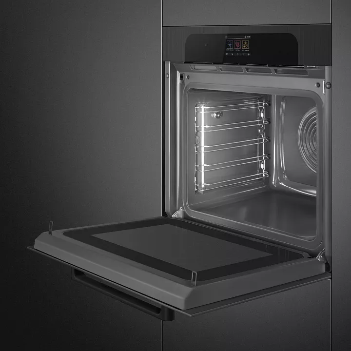 Электрический духовой шкаф с свч и паром SMEG SO6204APB
