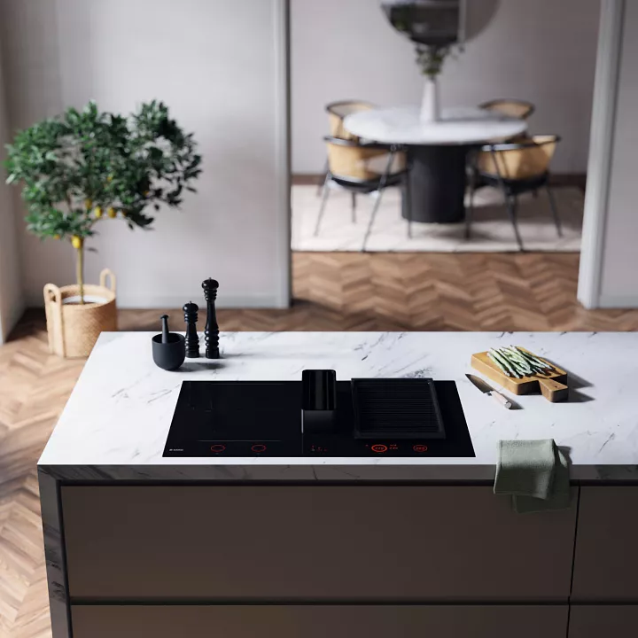 Индукционная варочная панель с вытяжкой Asko HIHD854GF