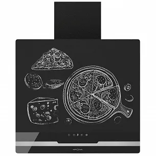Вертикальная вытяжка Krona DOMENIKA 600 BLACK/INOX S