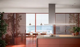 Островная Т-образная вытяжка Falmec LUMEN ISOLA STEEL 175 SX