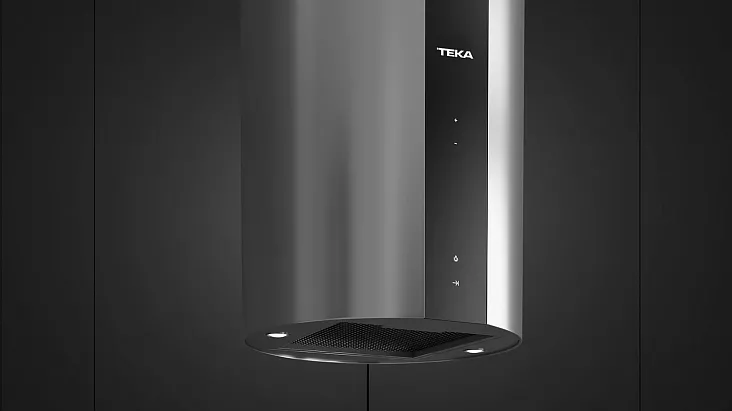 Островная цилиндрическая вытяжка Teka CC 480 BLACK-SS