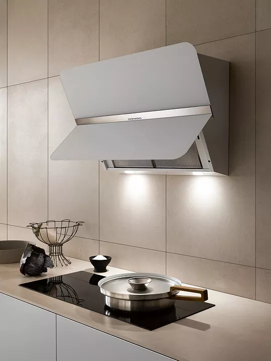 Наклонная вытяжка Falmec FLIPPER 85 P.E. CONO VETRO BIANCO
