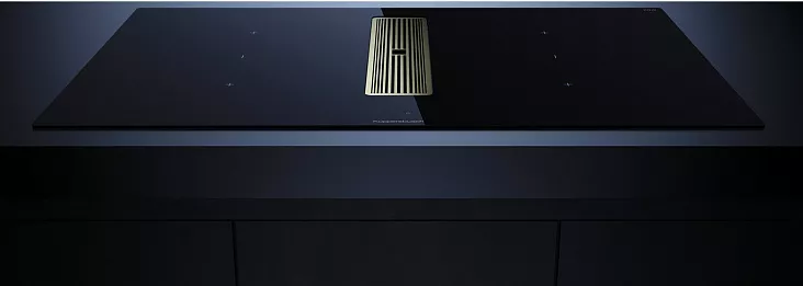 Индукционная варочная панель с вытяжкой Kuppersbusch KMI 9350.0 SR Gold