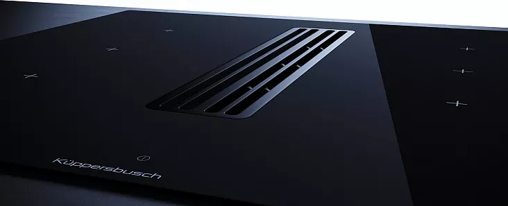 Индукционная варочная панель с вытяжкой Kuppersbusch KMI 6350.0 SR