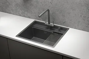 Кухонная мойка GRANULA KS-6051, Графит матовый