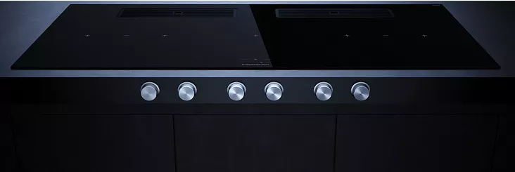 Индукционная варочная панель с вытяжкой Kuppersbusch KMI 12850.0 SR-E Black Velvet