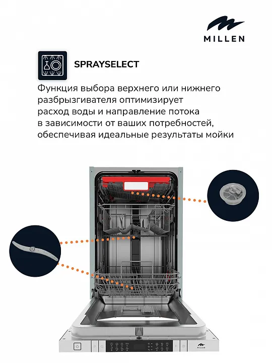 Встраиваемая посудомоечная машина MILLEN MDW 452