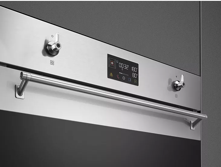 Электрический духовой шкаф с паром Smeg SO6302S3PX