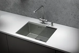 Кухонная мойка GRANULA KS-6045U, Сталь матовая