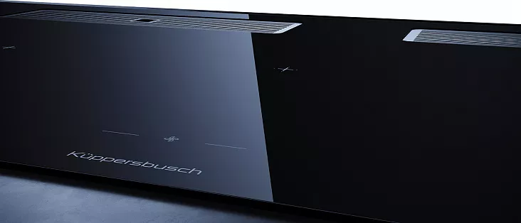 Индукционная варочная панель с вытяжкой Kuppersbusch KMI 12850.0 SR-S Stainless Steel