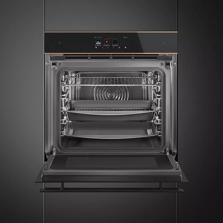 Электрический духовой шкаф с свч и паром Smeg SO6606WAPNR