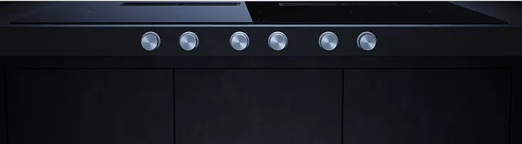 Индукционная варочная панель с вытяжкой Kuppersbusch KMI 12850.0 SR-E Black Velvet