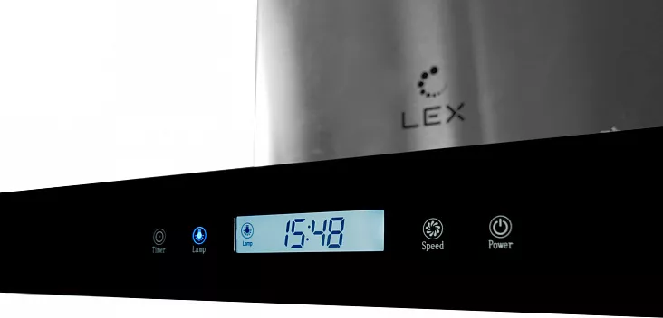 Островная Т-образная вытяжка LEX SOLARIS ISOLA 900 Black