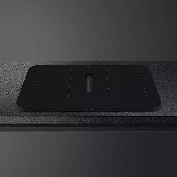 Индукционная варочная панель с вытяжкой Smeg HHSL7844MB