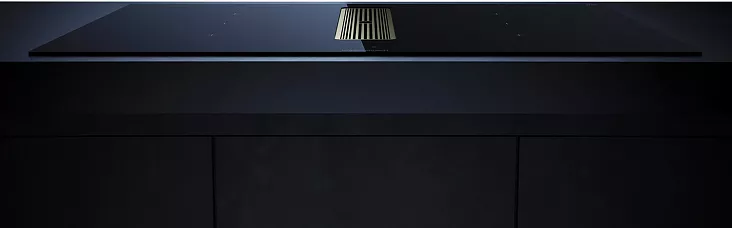 Индукционная варочная панель с вытяжкой Kuppersbusch KMI 9350.0 SR Gold