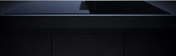 Индукционная варочная панель с вытяжкой Kuppersbusch KMI 8350.0 SR Black Chrome