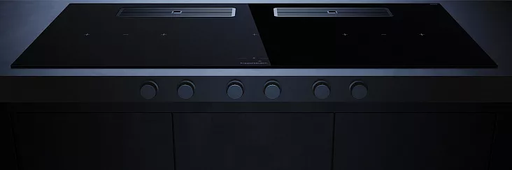 Индукционная варочная панель с вытяжкой Kuppersbusch KMI 12850.0 SR-S Stainless Steel