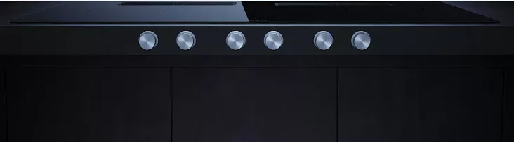 Индукционная варочная панель с вытяжкой Kuppersbusch KMI 9850.1 SR-E Black Velvet