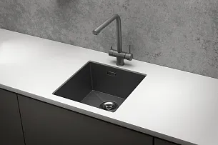 Кухонная мойка GRANULA 4445U, Графит матовый