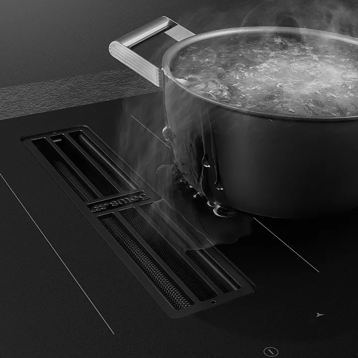 Индукционная варочная панель с вытяжкой Smeg HOBD382N2
