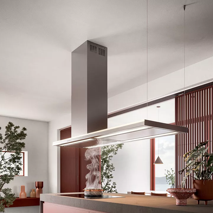 Островная Т-образная вытяжка Falmec LUMEN ISOLA STEEL 175 SX