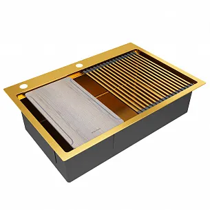 Кухонная мойка Paulmark KRONER-MULTI SINK 75 BG