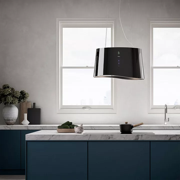 Островная вытяжка Falmec MARE E.ION IS GLASS BLACK 66