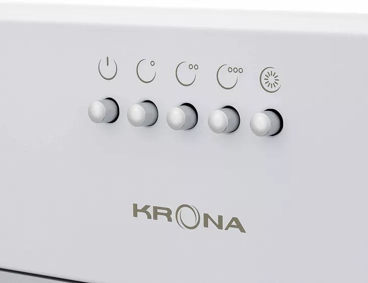Полновстраиваемая вытяжка Krona ADEL 600 WHITE PB
