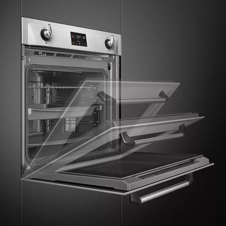 Электрический духовой шкаф с паром Smeg SOP6902S2PX