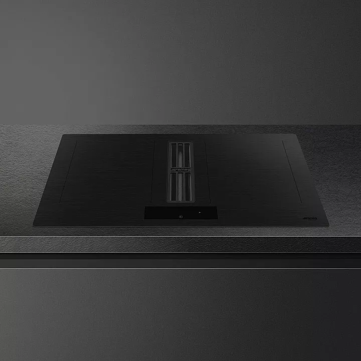 Индукционная варочная панель с вытяжкой Smeg HOBD382MB2