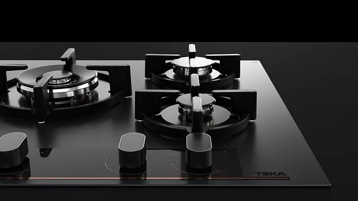 Газовая варочная панель Teka GBC 75-G1 GBN Infinity Matt Black