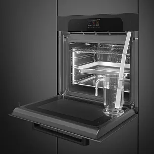 Электрический духовой шкаф с свч и паром SMEG SO6204APB