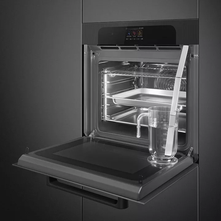 Электрический духовой шкаф с свч и паром SMEG SO6204APB