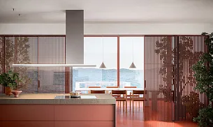 Островная Т-образная вытяжка Falmec LUMEN ISOLA STEEL 175 DX