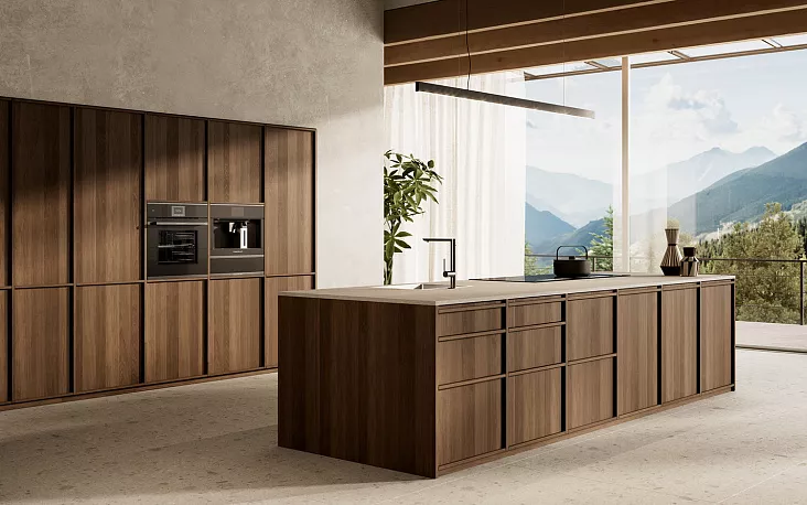 Индукционная варочная панель с вытяжкой Kuppersbusch KMI 12850.0 SR-S Stainless Steel