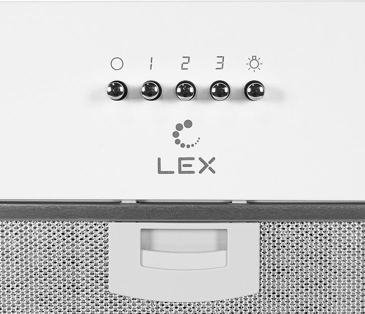 Полновстраиваемая вытяжка LEX GHOST 600 WHITE