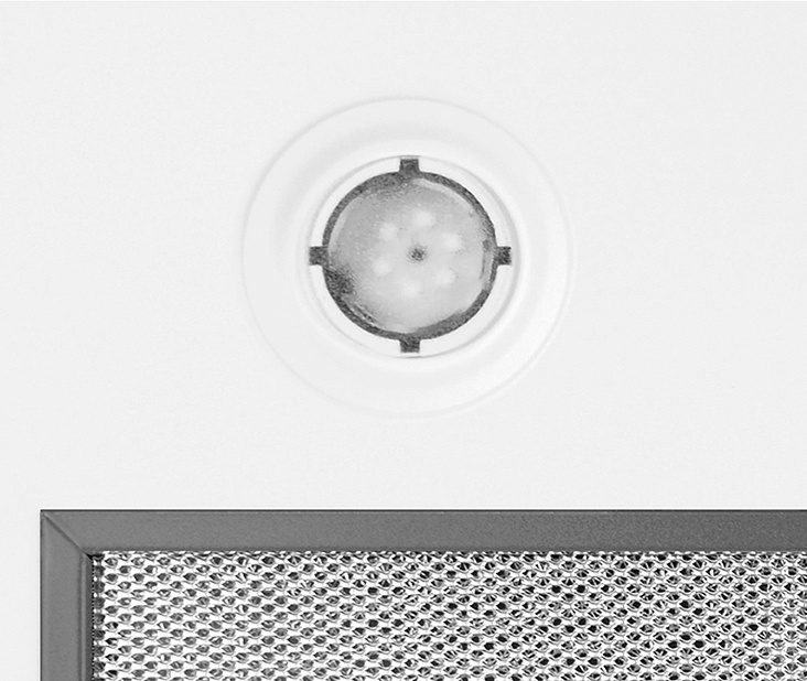 Полновстраиваемая вытяжка LEX GHOST 600 WHITE