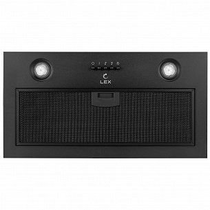 Полновстраиваемая вытяжка LEX GHOST 600 BLACK