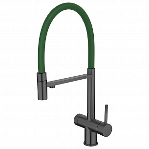 Смеситель для кухни EMAR ЕС - 7024GRN PVD Dark