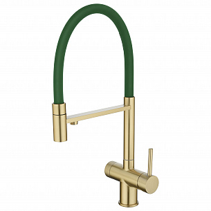 Смеситель для кухни EMAR ЕС - 7024GRN Matt Gold